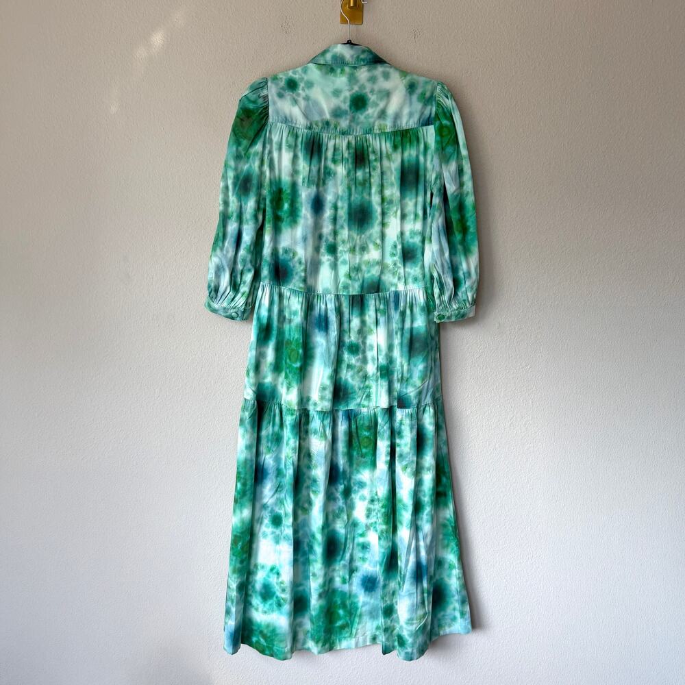 Hunter Bell Clayton Dress in Green Tie Dye Size XS - Picture 3 of 5